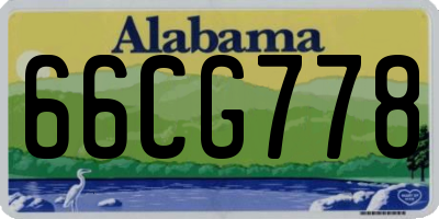 AL license plate 66CG778