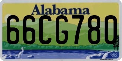 AL license plate 66CG780