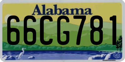 AL license plate 66CG781