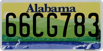 AL license plate 66CG783