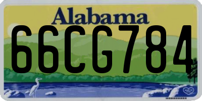 AL license plate 66CG784