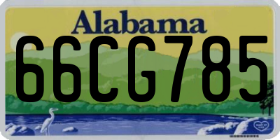 AL license plate 66CG785