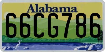 AL license plate 66CG786