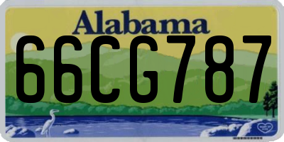 AL license plate 66CG787