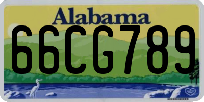AL license plate 66CG789