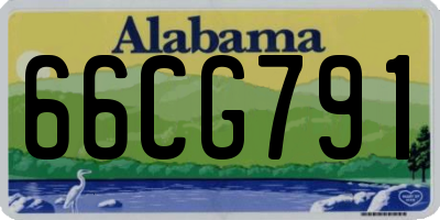 AL license plate 66CG791
