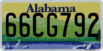 AL license plate 66CG792