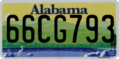 AL license plate 66CG793