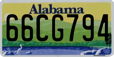 AL license plate 66CG794