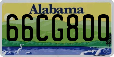 AL license plate 66CG800
