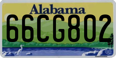 AL license plate 66CG802