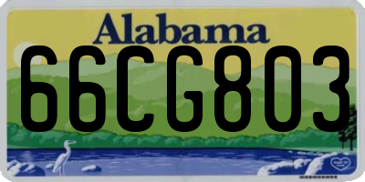 AL license plate 66CG803