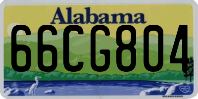 AL license plate 66CG804