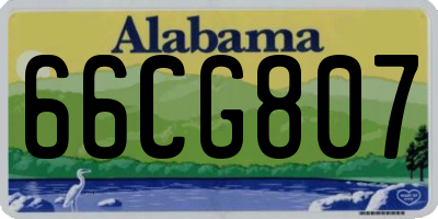 AL license plate 66CG807