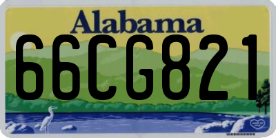 AL license plate 66CG821