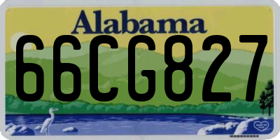 AL license plate 66CG827