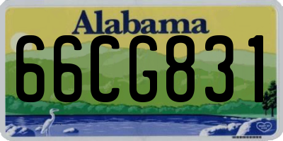 AL license plate 66CG831