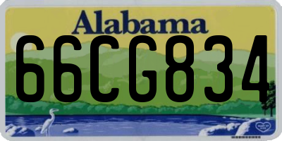 AL license plate 66CG834