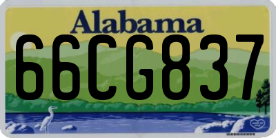 AL license plate 66CG837