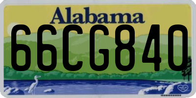 AL license plate 66CG840