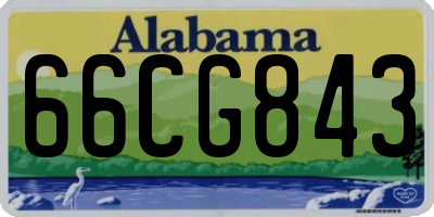 AL license plate 66CG843