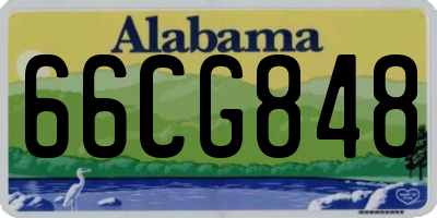AL license plate 66CG848