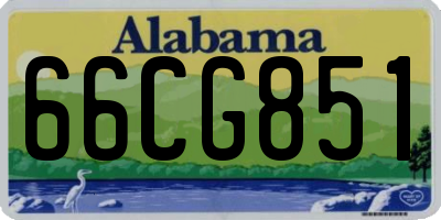 AL license plate 66CG851