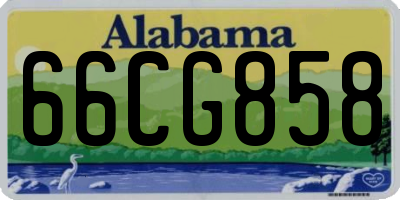 AL license plate 66CG858