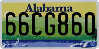 AL license plate 66CG860