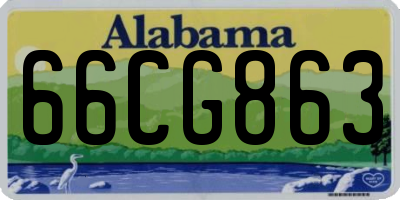AL license plate 66CG863