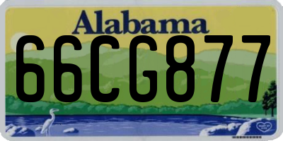 AL license plate 66CG877
