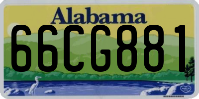AL license plate 66CG881