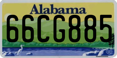 AL license plate 66CG885