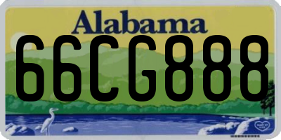 AL license plate 66CG888