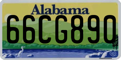 AL license plate 66CG890