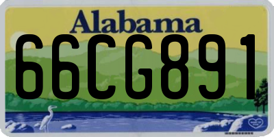 AL license plate 66CG891