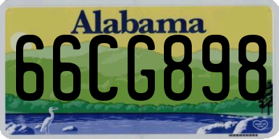 AL license plate 66CG898
