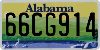 AL license plate 66CG914