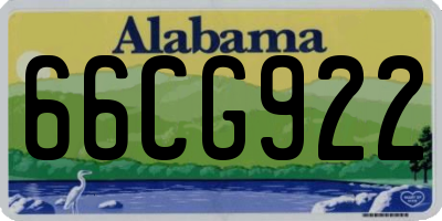 AL license plate 66CG922