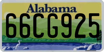 AL license plate 66CG925