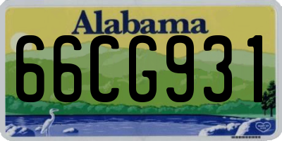 AL license plate 66CG931