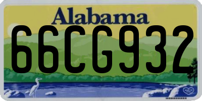 AL license plate 66CG932