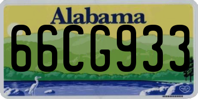 AL license plate 66CG933