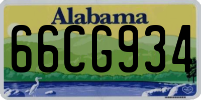 AL license plate 66CG934