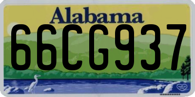 AL license plate 66CG937