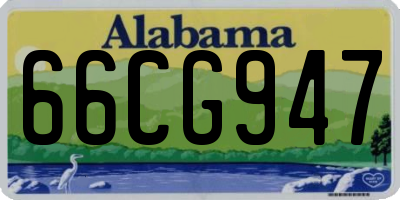 AL license plate 66CG947