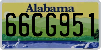 AL license plate 66CG951