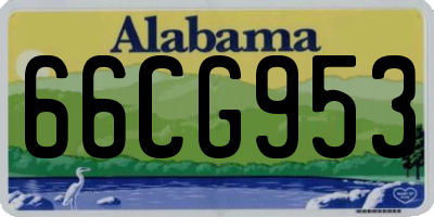 AL license plate 66CG953
