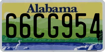 AL license plate 66CG954