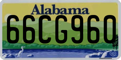 AL license plate 66CG960